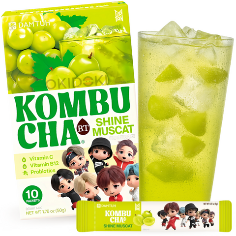 BTS Tinytan Kombucha Muscat Grape Flavor (Sugar Free) 5g X 10 units (Random Design)