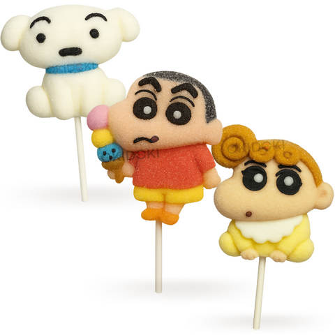 BoOZi Marshmallow Lollipop Shin Chan Variety Flavor 35g