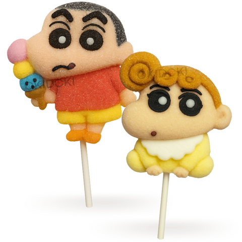 BoOZi Malvavisco Lollipop de Shin Chan Sabor Variado 45g