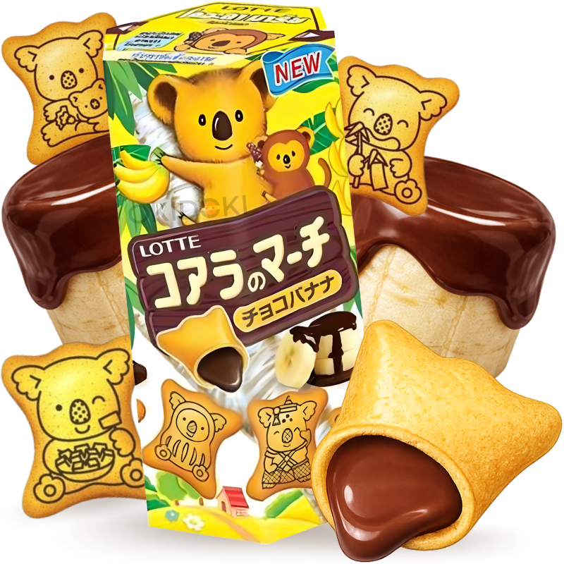 Koala's March Chocolate and Banana Flavored Cookies 37g | OKIDOKI