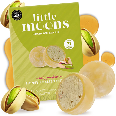 Sorvete de pistache torrado com mel e mochi Little Moons (vegetariano, sem glúten) 6 unidades 192g
