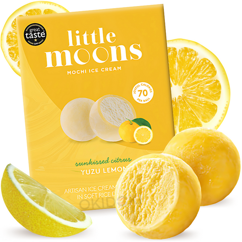 Sorvete Mochi Little Moons Sabor Yuzu e Limão (Vegano, Sem Glúten) 6 unidades 192g