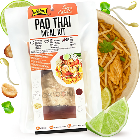 Lobo Todo en Uno Cooking Kit de Fideos Pad Thai 2 Raciones (Vegetariano) 200g