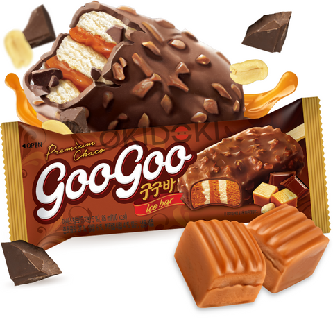Lotte Goo Goo Bar Caramel and Vanilla Ice Cream with Chocolate and Roasted Nuts 85ml
