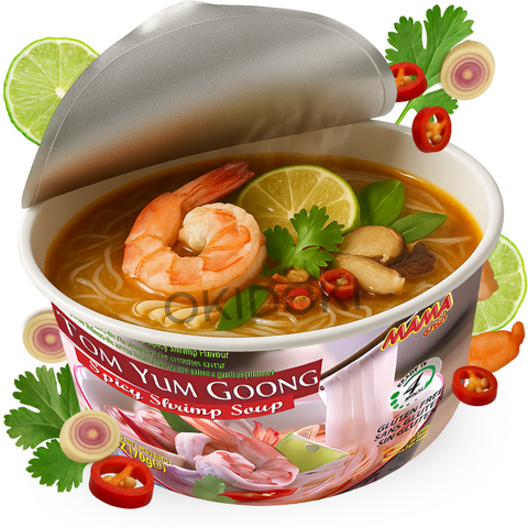 Mama Bowl Pittige Tom Yum Vermicelli Rijstnoedels (Glutenvrij) 70g