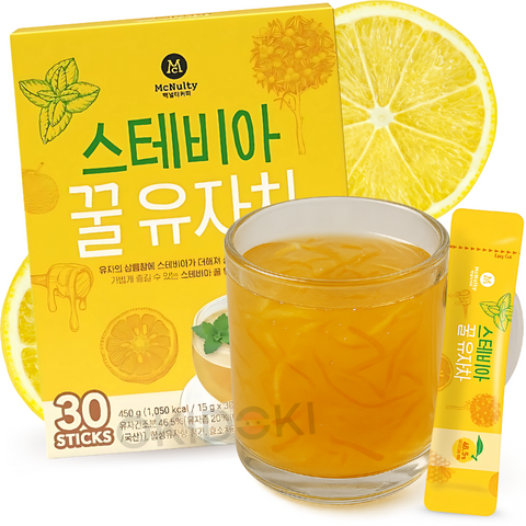 Mcnulty Té Coreano de Yuzu con Miel y Stevia 30pcs 450g