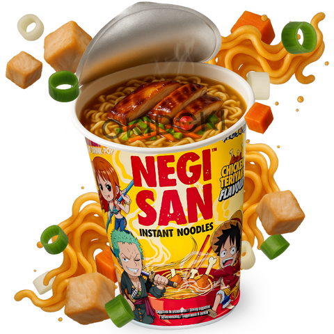 Negisan One Piece Cup Noodles Sabor Sabor Pollo Teriyaki 65g