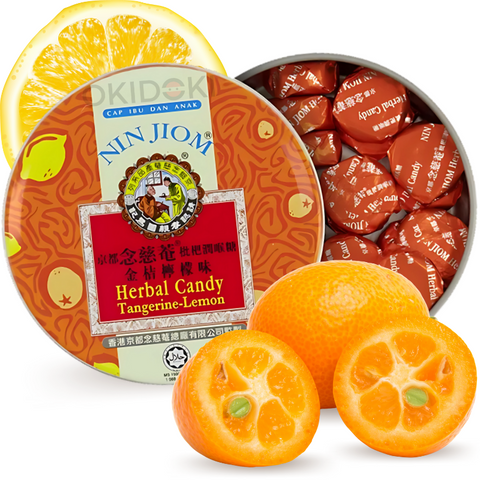 Nin Jiom Caramelos Balsámicos de Hierbas sabor Kumquat y Limon (Halal) 60g