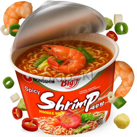 Nongshim Big Bowl Ramyun Fideos Coreanos Sabor Gambas 115g