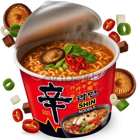 Nongshim Big Bowl Shin Ramyun Koreaanse Pittige Ramen (Halal, Veganistisch) 114g