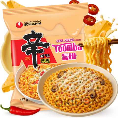 Nongshim Toomba Shin Ramyun Salteado Cremoso y Poco Picante (Halal) 137g