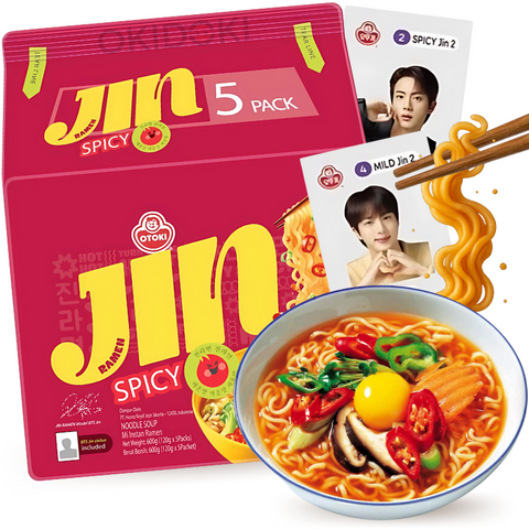 Ottogi Ramyun Jin Ramen Picante 120g X 5 unidades