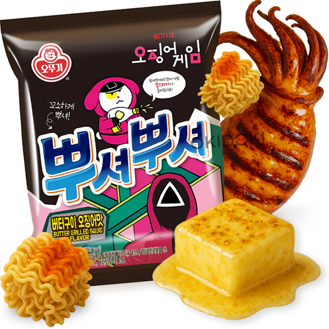 Ottogi Squid Game Snack from Ramyun Grilled Squid Flavor with Butter 90g