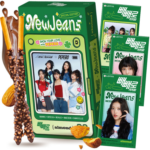 Pepero Almendra Edición New Jeans (Grande) 37g x 8pk