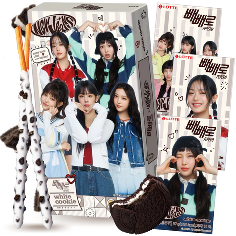 Pepero Oreo Cookies y Cream Edición New Jeans (Grande) 37g x 8pk