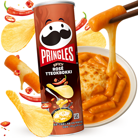 Pringles Tteokbokki flavor with Rosé Sauce (Creamy Gochujang) 100g