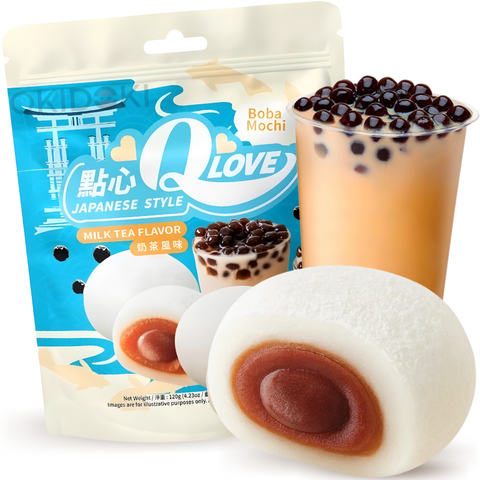 QLove Mochi con Crema Sabor Té Boba Milk Tea 120g