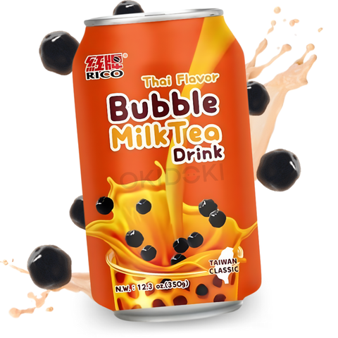 Rich Bubble Tea Thai Milk Tea with Boba Tapioca Balls 350ml