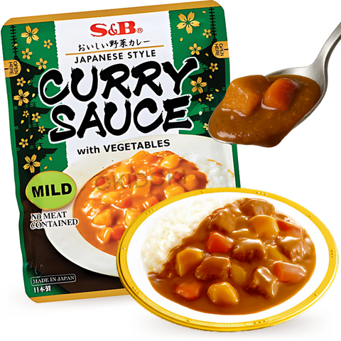 S&B Japanese Curry Sauce with Vegetables (Non-Spicy) Ready to Serve 210g