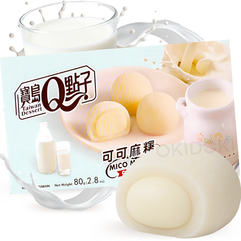 Taiwan Q Mochi de Cacao Crema de Leche (Lacto-Vegetariano) 8uds 80g