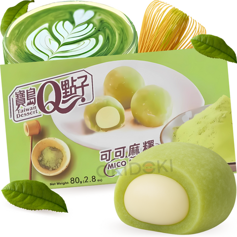 Taiwan Q Mochi de Cacao Matcha (Lacto-Vegetariano) 8uds 80g