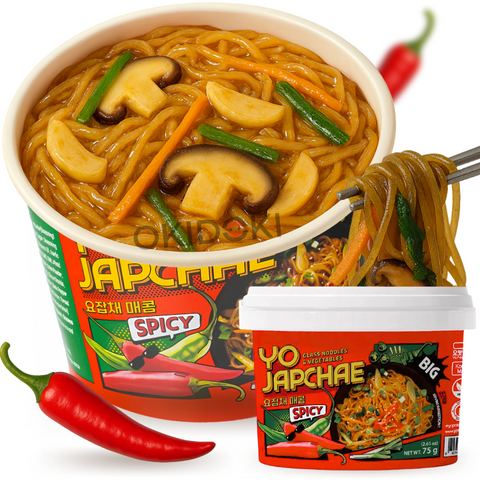 Yojapchae Bowl Fideos Japchae Picante Coreano (Vegano, Sin Gluten) 75g