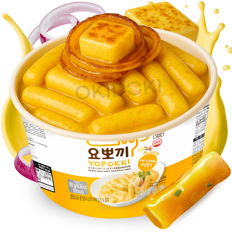 Yopokki Bowl Tteokbokki sabor Cebolla Golden y Mantequilla 180g