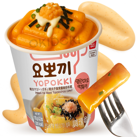Yopokki Cup Tteokbokki Mayonnaise and Mentaiko flavor 118g