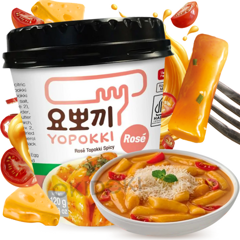 Yopokki Cup Tteokbokki sabor Rosé (Versión Halal) 120g
