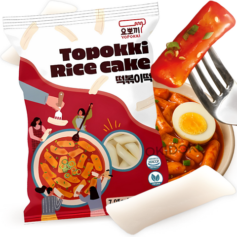 Yopokki Tteokbokki Sin Salsa (Vegano, Sin Gluten) 200g