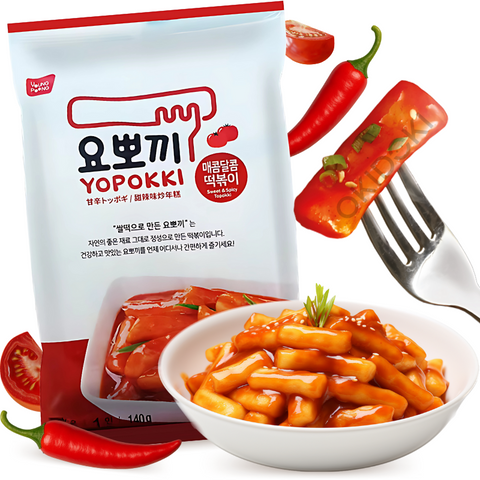 Yopokki Tteokbokki sabor Dulce y Picante (Bolsa) 140g