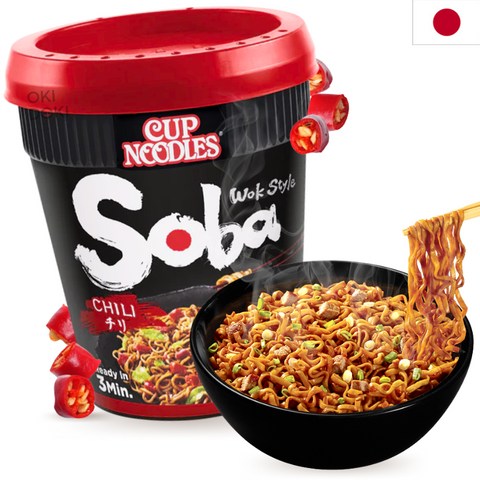Nissin Soba Cup Noodles Yakisoba Sabor Chille (Vegano) 92g