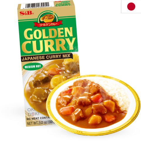 S&B Golden Curry Japanse curry Medium Pittig Mild 92g