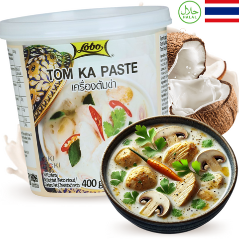 Lobo Pasta para Sopa de Coco Tom Ka Kai (Halal, Vegetariano) 400g