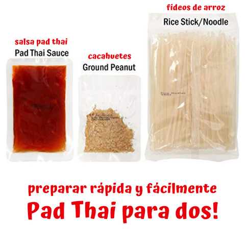Lobo Todo en Uno Cooking Kit de Fideos Pad Thai 2 Raciones (Vegetariano) 200g