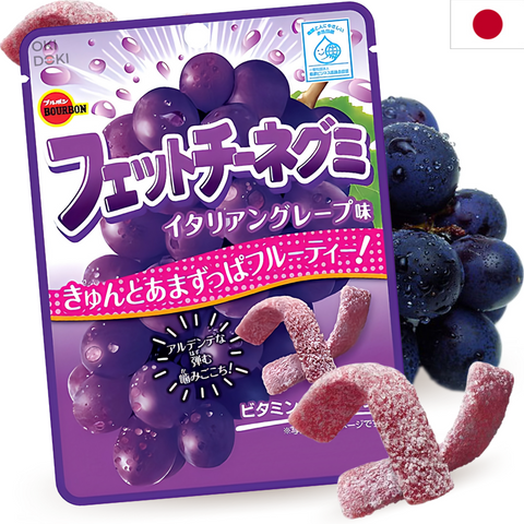 BOURBON Fettuccine Gummies Italian Grape Flavor 50g