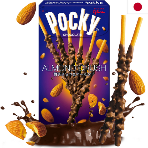 Pocky Japonés Almond Crush Chocolate con Almendra 2 Paquetes 66g
