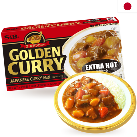 S&B Golden Curry Japonés Extra Hot Picante 220g
