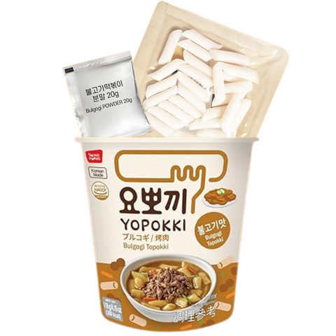 Yopokki Cup Tteokbokki Korean BBQ Flavor Beef Bulgogi 118g