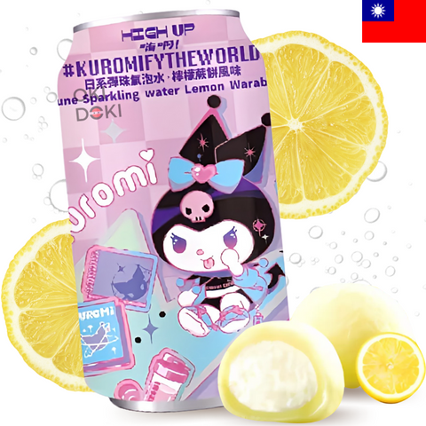 High Up Kuromi Soda Ramune Sabor Limón Mochi 330ml