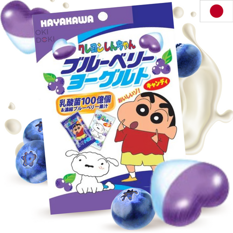 Balas sabor iogurte de mirtilo Hayakawa Shin Chan 70g