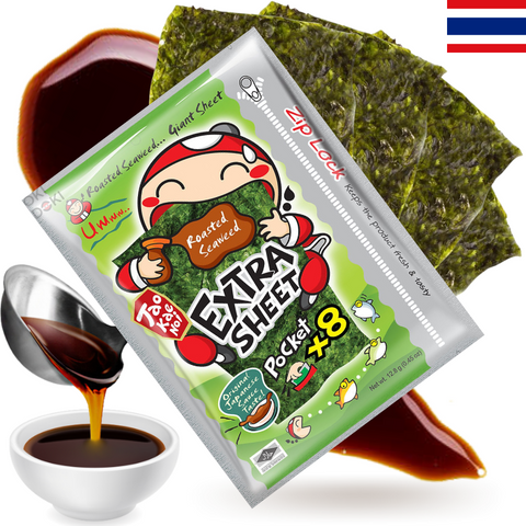 Tao Kae Noi Snacks Nori Algas Sabor Teriyaki Japones (Halal) 12.8g