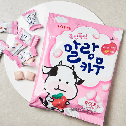 Lotte Caramelos de Leche Sabor Fresa 79g
