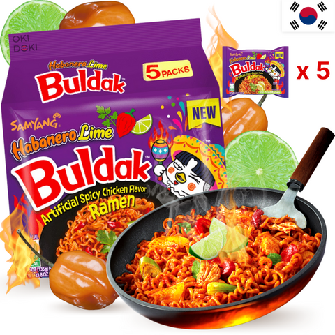 Samyang Buldak Pittige Kip Ramen Habanero Chili met Limoen 135g X 5 stuks