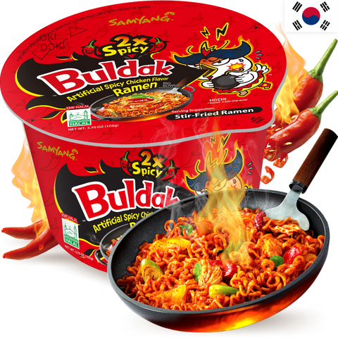 Samyang Bowl Ramen Buldak Hot Chicken Fideos Sabor Pollo 2x Picante 105g