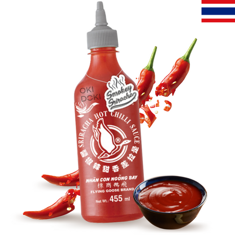 Molho de pimenta Sriracha defumado Flying Goose 455ml
