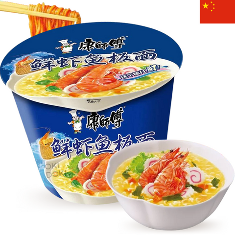 Master Kong Bowl Seafood and Shrimp Noodles with Naruto Maki 102g