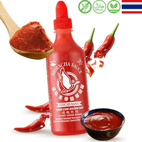 Flying Goose Sriracha Salsa Picante de Gochujang Vegano Sin Gluten 455ml