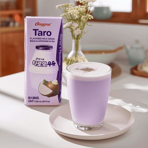 BINGGRAE Bebida Leche Coreano Sabor Taro 200ml