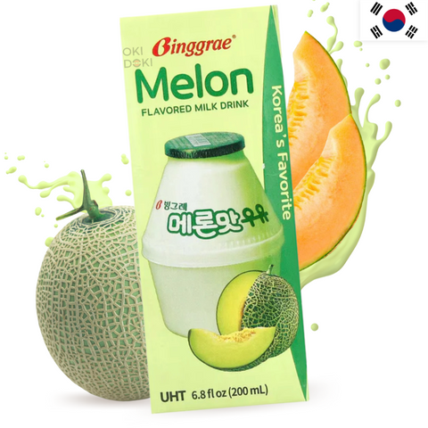 BINGGRAE Bebida Leche Coreano Sabor Melon 200ml